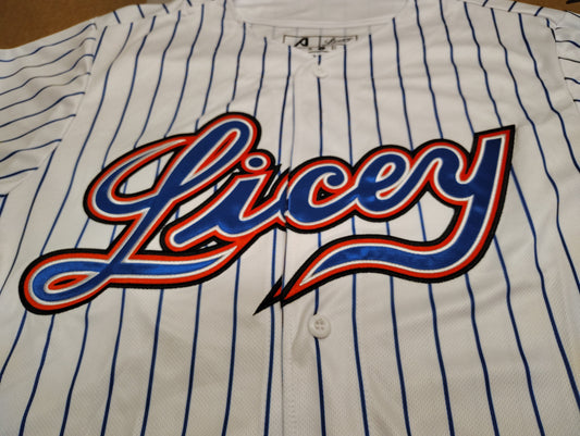 2025-2026 Official Licey Blue Pinstripe Jersey Arrieta - Men's Classic LIDOM Baseball