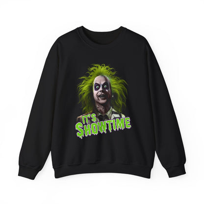 Spook-tacular Beetlejuice Graphic Sweatshirt Perfect for Halloween & Beyond