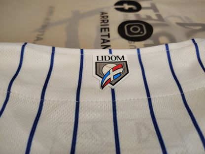 2025-2026 Official Licey Blue Pinstripe Jersey Arrieta - Men's Classic LIDOM Baseball